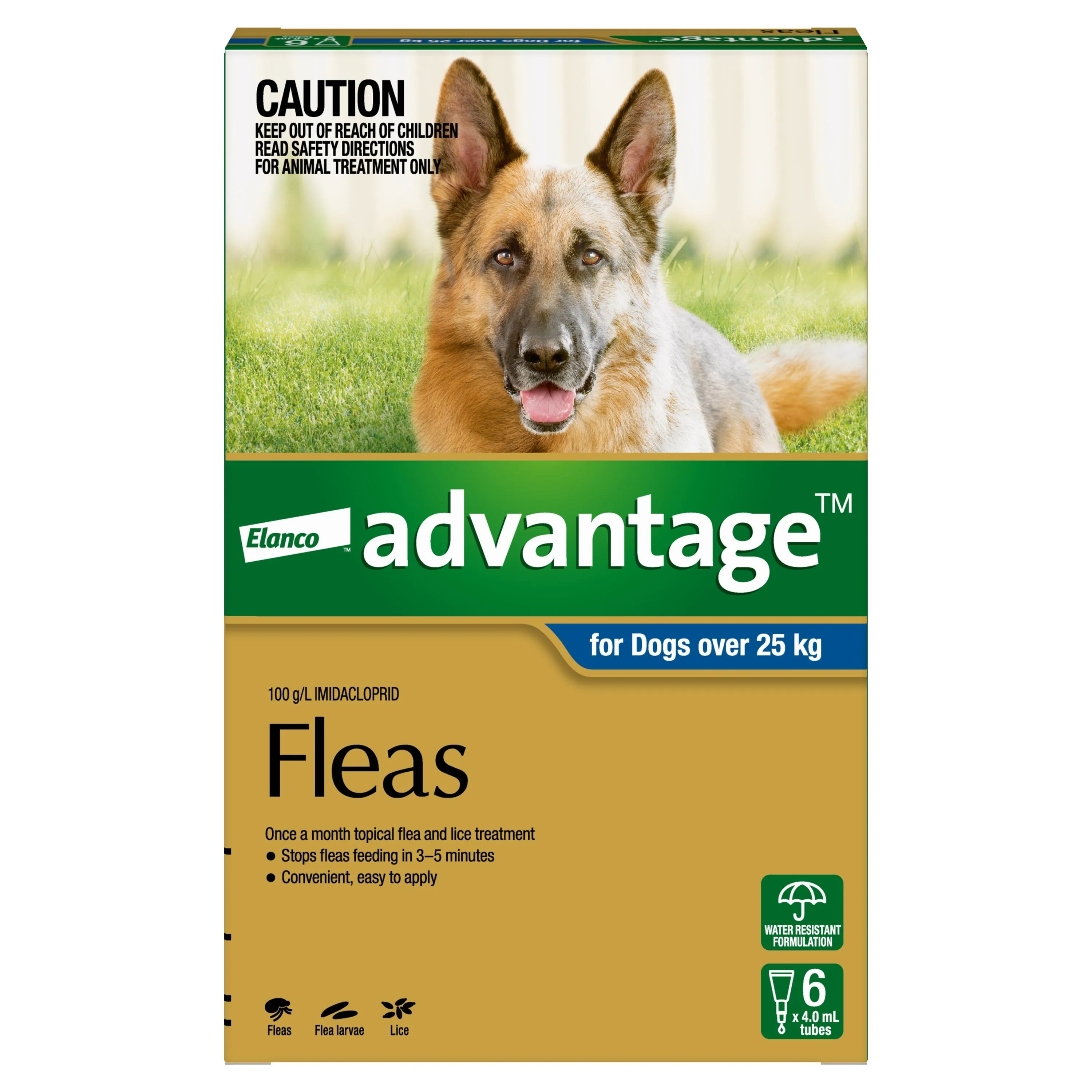 Advantage Flea Treatment for Dogs 25kg  Blue 6 Pack