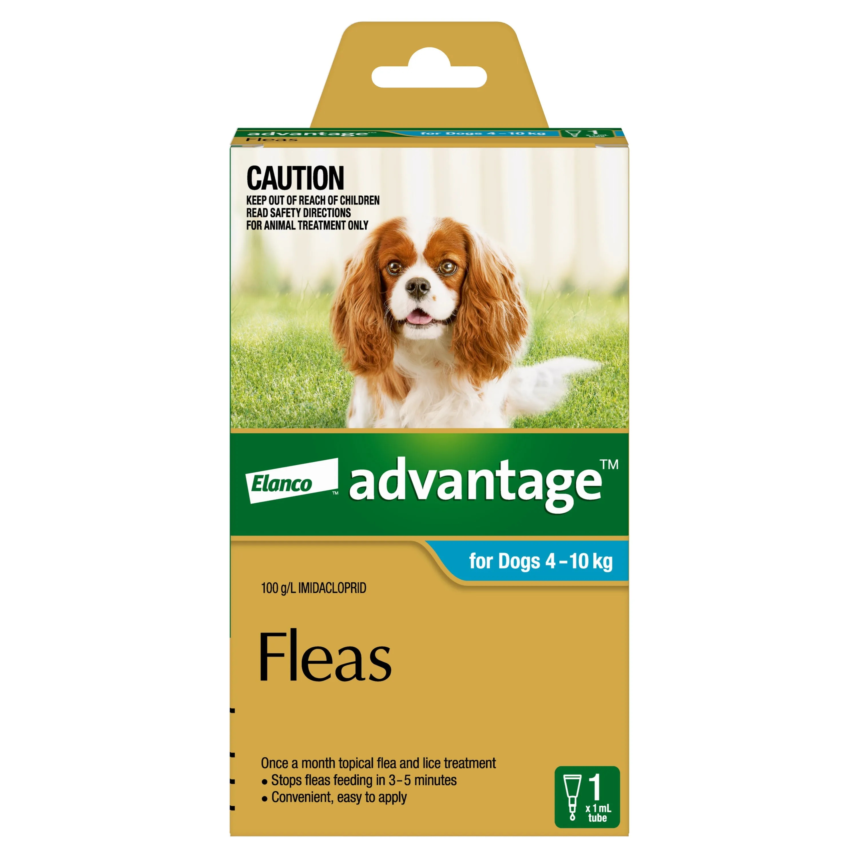 Advantage Flea Treatment for Dogs 4-10kg Aqua 1 Pack