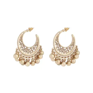 Antique Gold Jingle Balls Hoop Earring