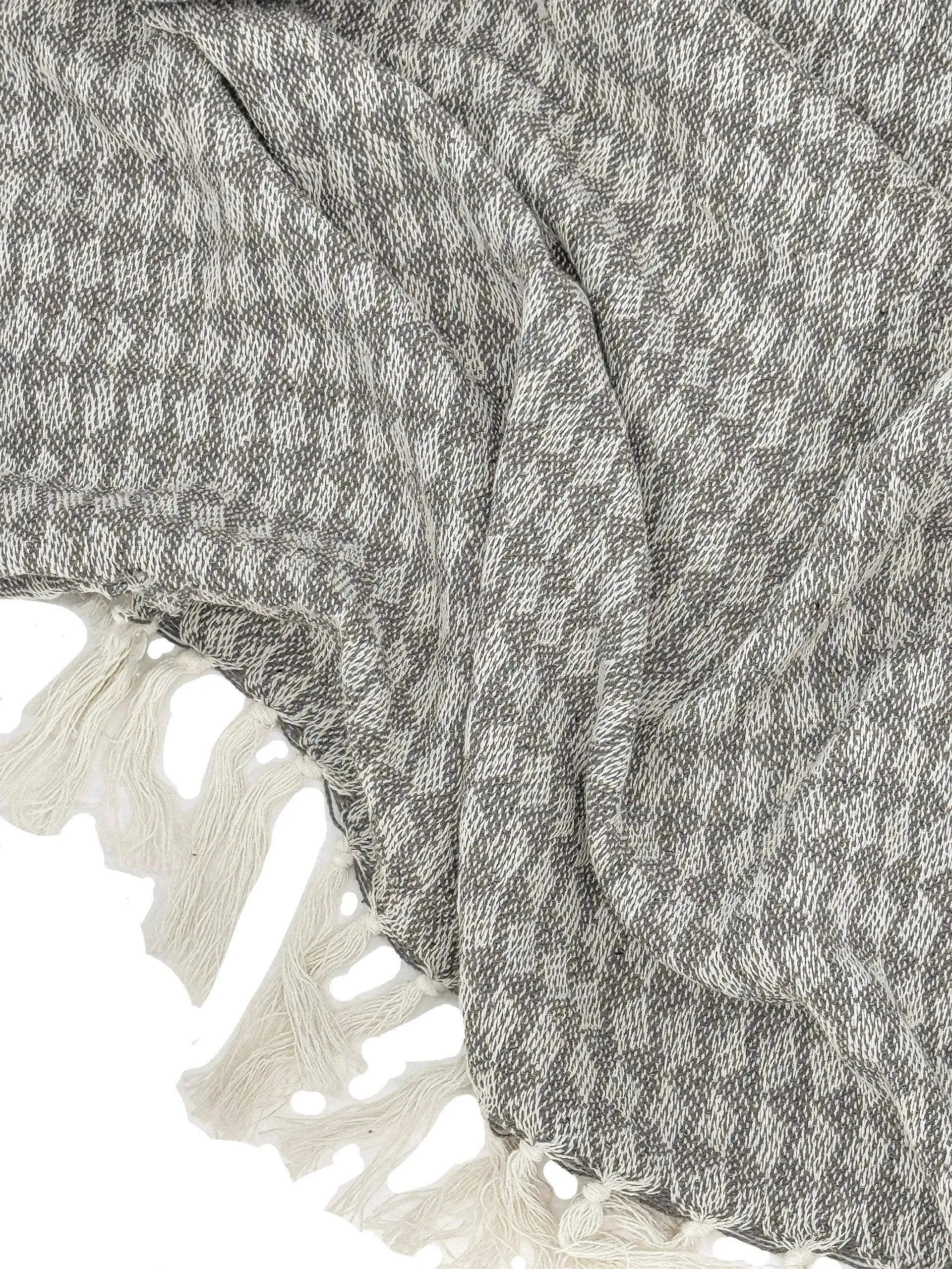 Cara Handloom Throw Blanket with Tassels