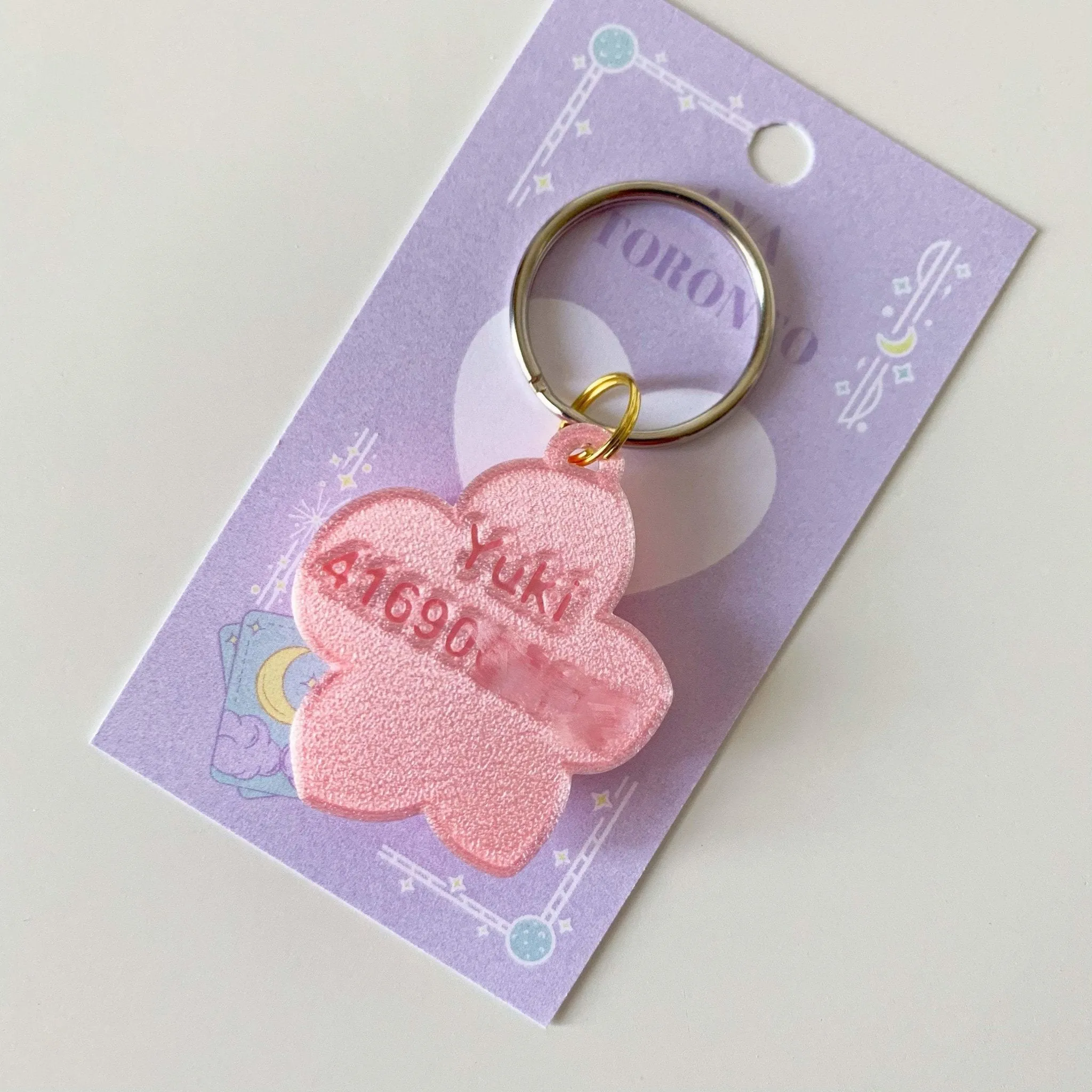 Cherry Blossom Pet Tag