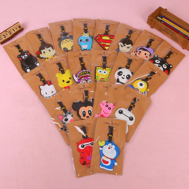 Creative Cute Cartoon PVC Luggage Tag