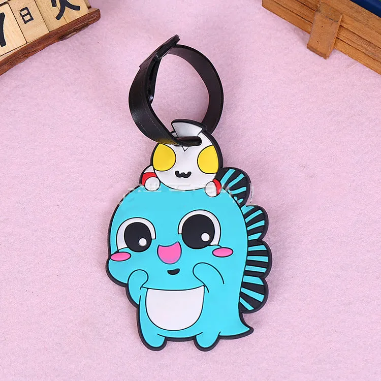 Creative Cute Cartoon PVC Luggage Tag