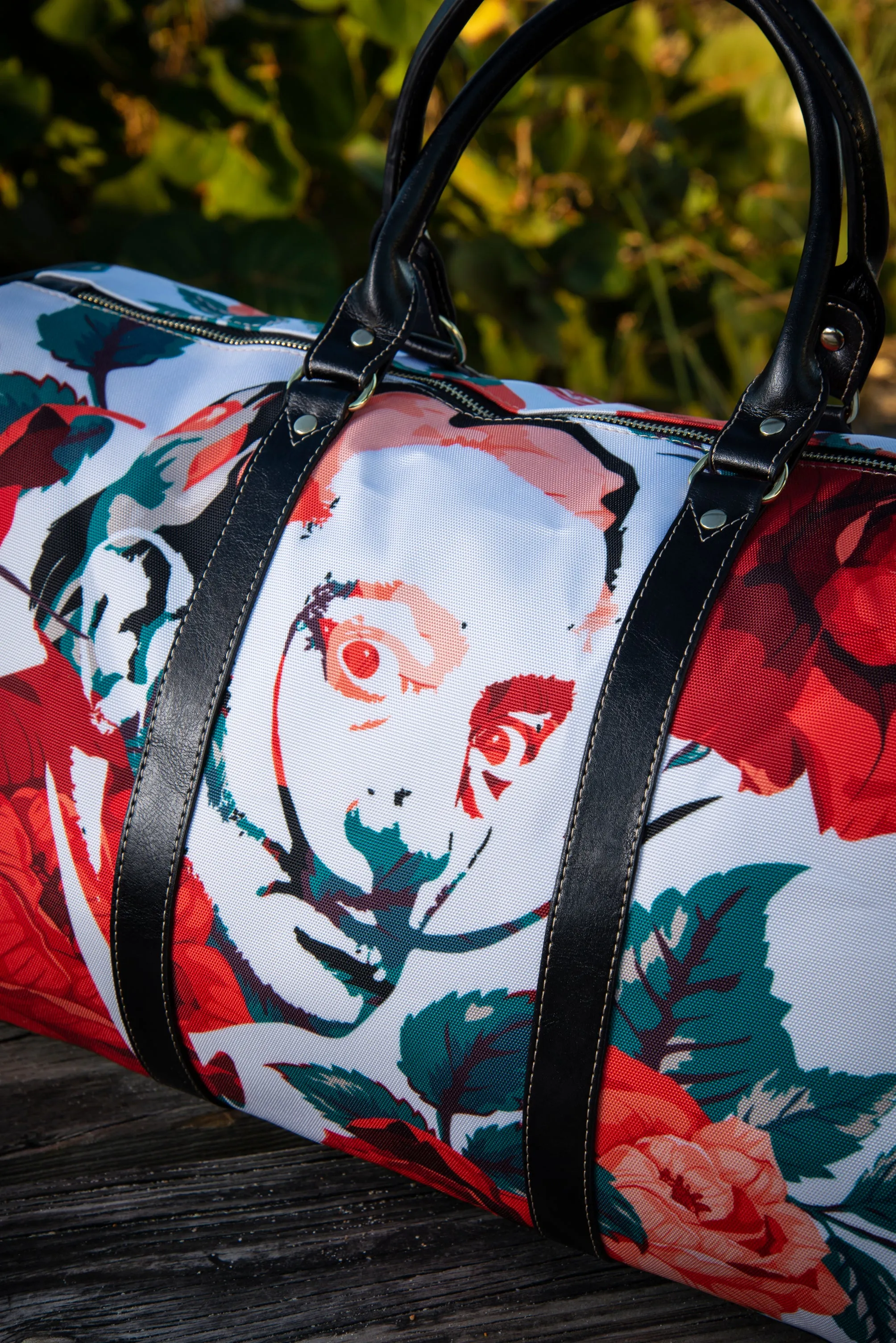 Dali Floral Rose Canvas Waterproof Large Travel Bag