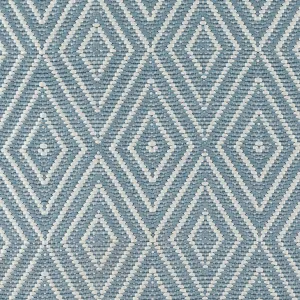 Diamond Slate/Light Blue Handwoven Indoor/Outdoor Rug Swatch