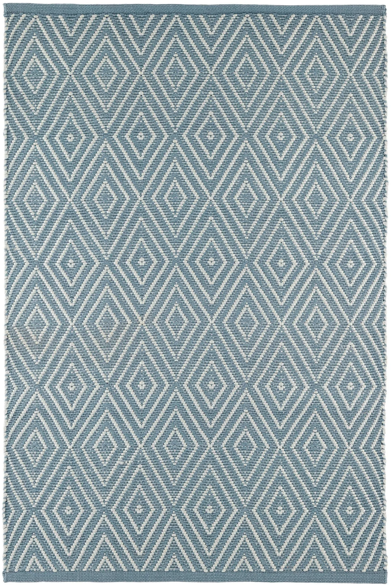 Diamond Slate/Light Blue Handwoven Indoor/Outdoor Rug Swatch