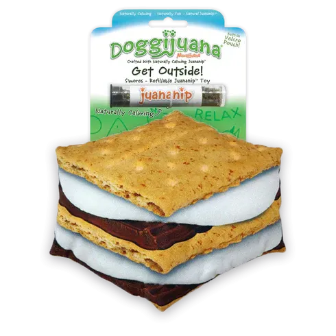Doggijuana Get Outside Refillable S'mores Dog Toy