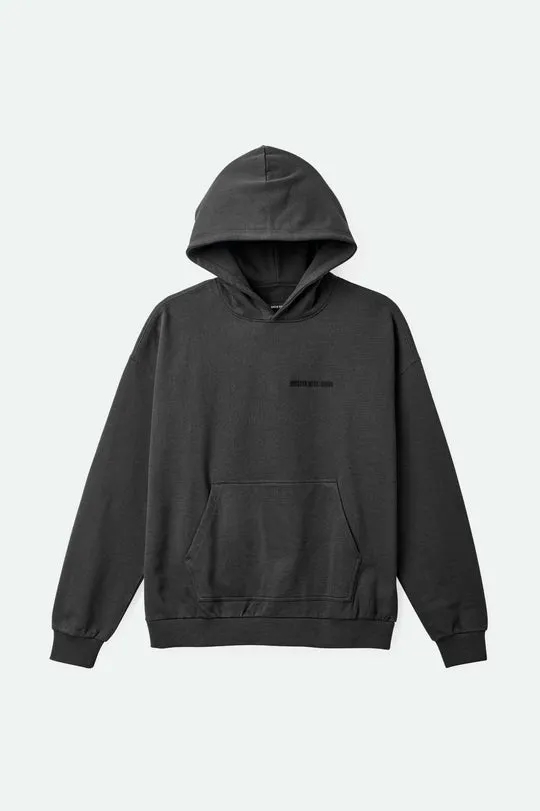 Embroidered Heavy Weight Hood - Washed Black