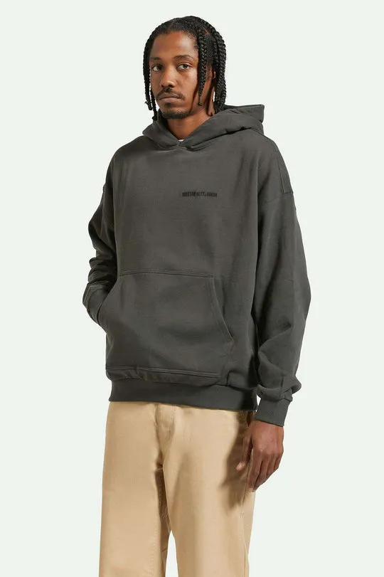 Embroidered Heavy Weight Hood - Washed Black