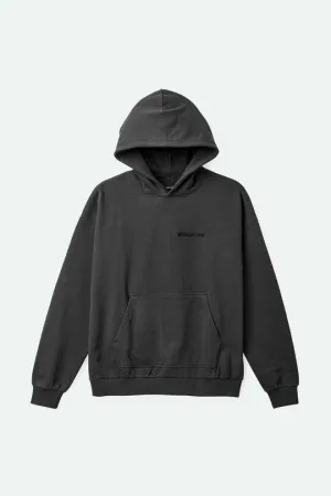 Embroidered Heavy Weight Hood - Washed Black