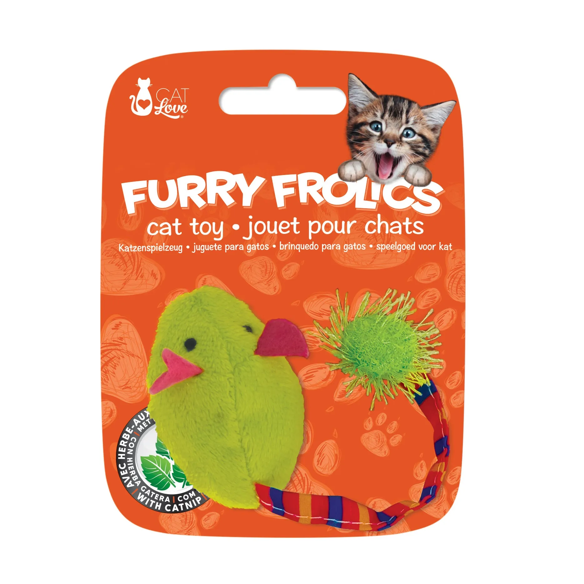 Furry Frolics Plush Mouse/Catnip Blue