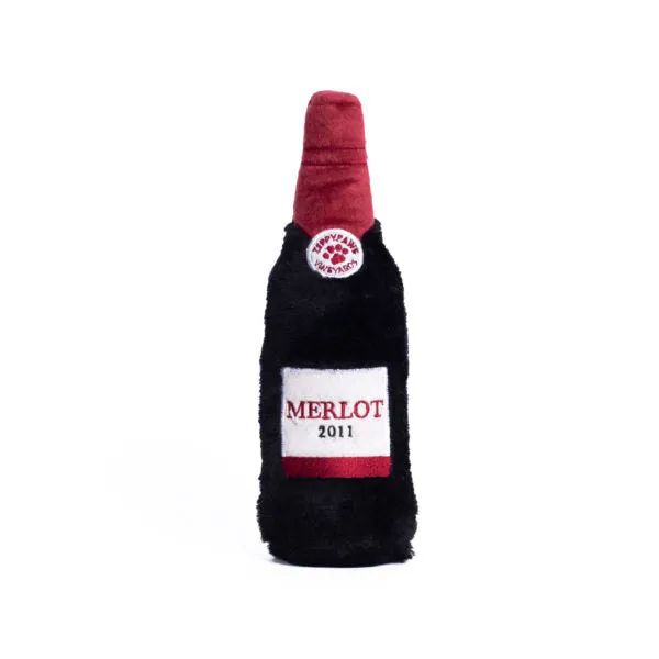 Happy Hour Crusherz Dog Toy - Red Wine