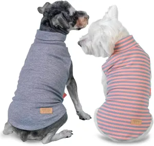 KYEESE 2Pack Dog Sweater Soft Dog Clothes Warm Dachshund Clothes Turtleneck Dog Coats Stretchy Dog Sweatshirt Dog Sweaters for Small Dogs Girl Pullover Small Dog Sweaters