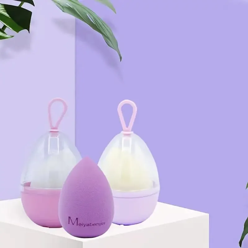 Makeup Sponge Blenders Beauty Sponges Egg Shaped | Cosmetic Puff Rack Portable Travel Tool