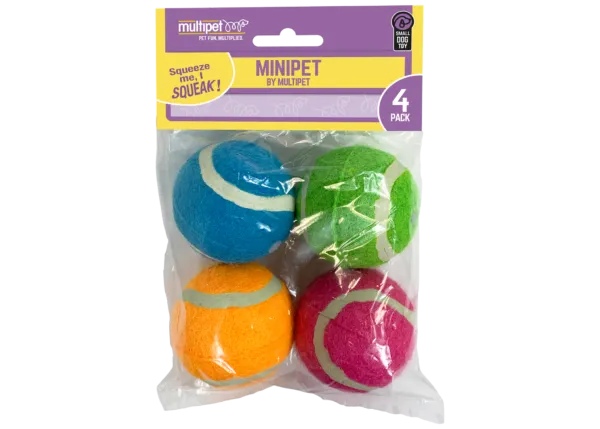 MultiPet - Mini Pet Tennis Ball 4 Pack