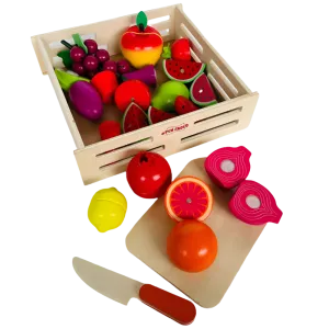 Open Ended Wooden Cutting Set - Fruits & Veggies
