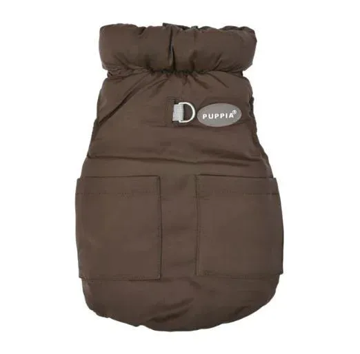 Puppia Puffer Vest Harness Jumper Green/Brown