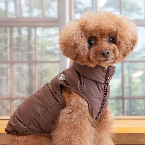 Puppia Puffer Vest Harness Jumper Green/Brown