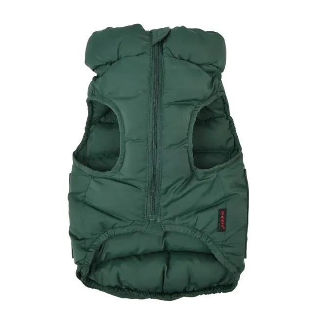 Puppia Puffer Vest Harness Jumper Green/Brown