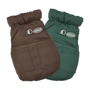 Puppia Puffer Vest Harness Jumper Green/Brown