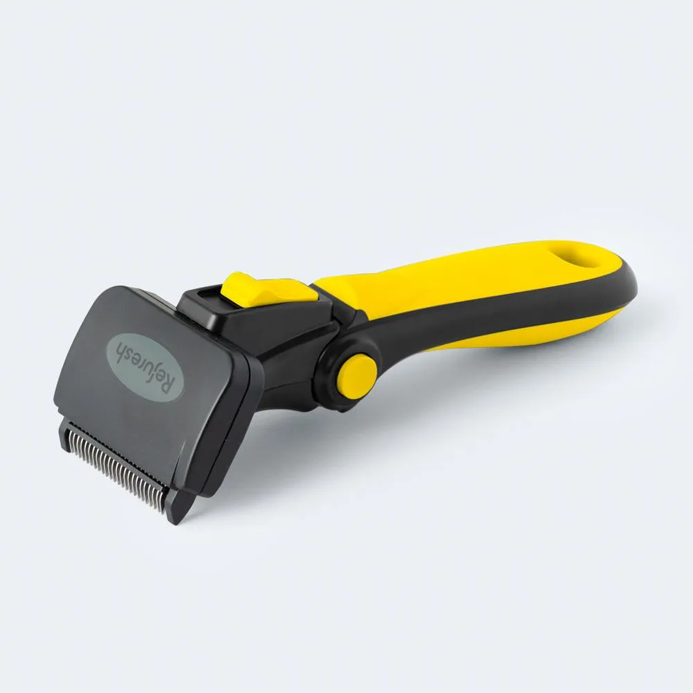 Refuresh Short and Medium Hair Dog Deshedding Tool Yellow Small^^^