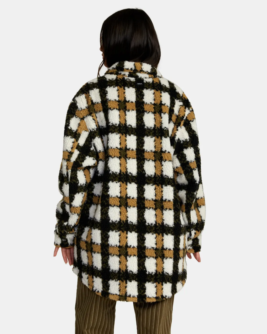 RVCA Birdie Flannel Shacket - Pirate Black
