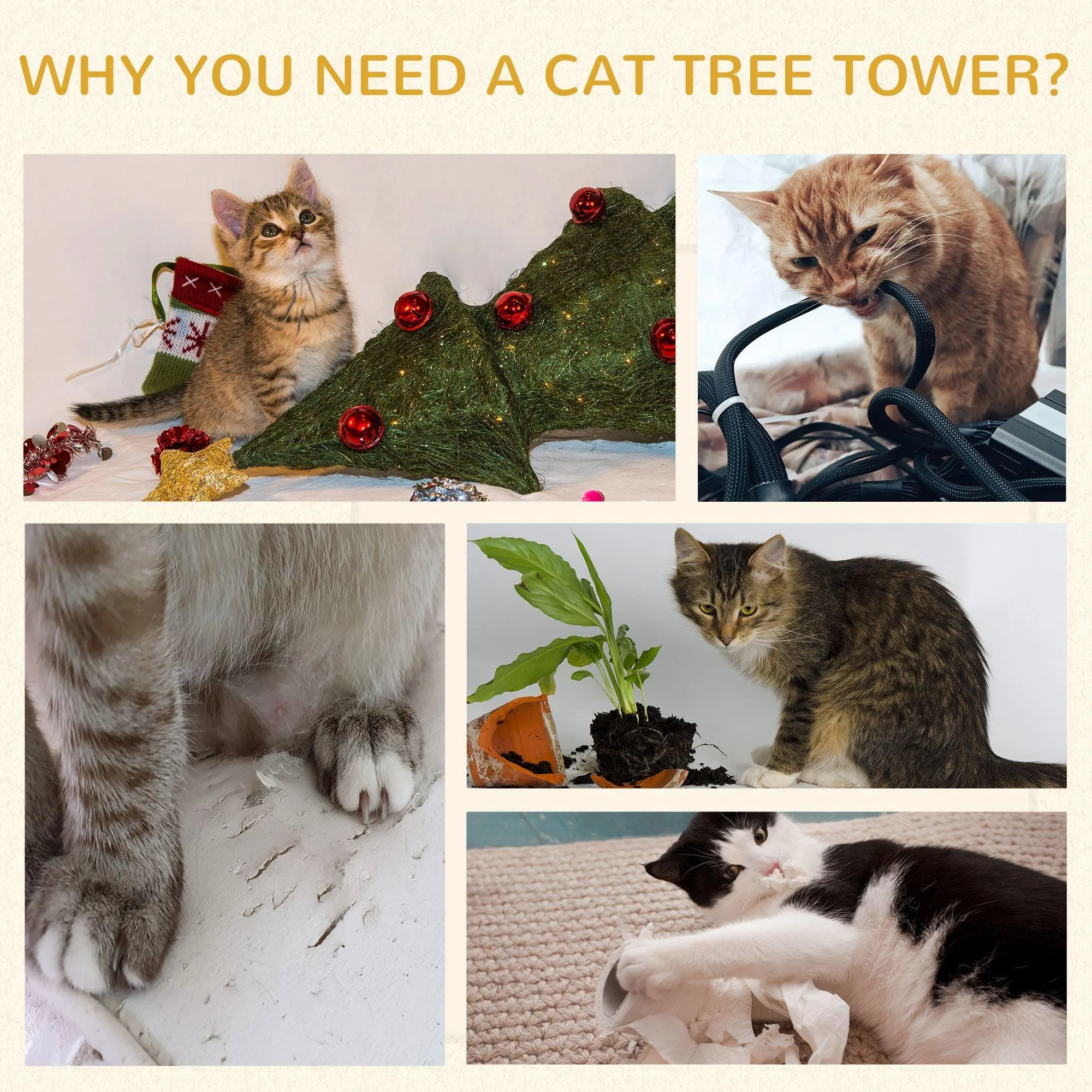 Sisal & Seaweed Rope Cat Scratching Barrel Tower, 70cm - Natural
