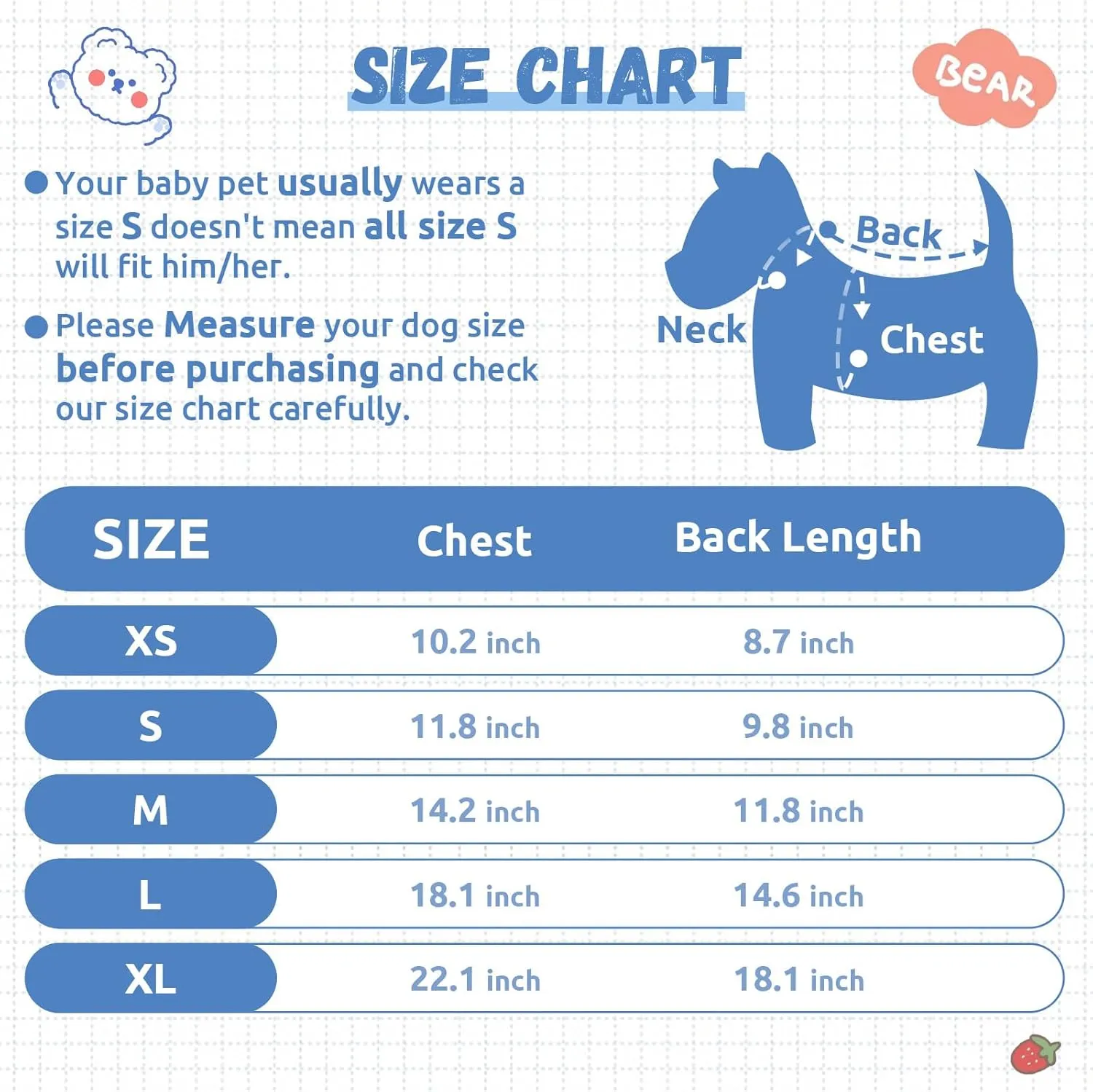 Small Sweaters Cute Bear Cardigans for Small Medium Dogs Boy Girl Puppy Cat Knitting Outfits Winter Coats Warm Pet Clothes Soft Knitwear Apparel (Blue,S)