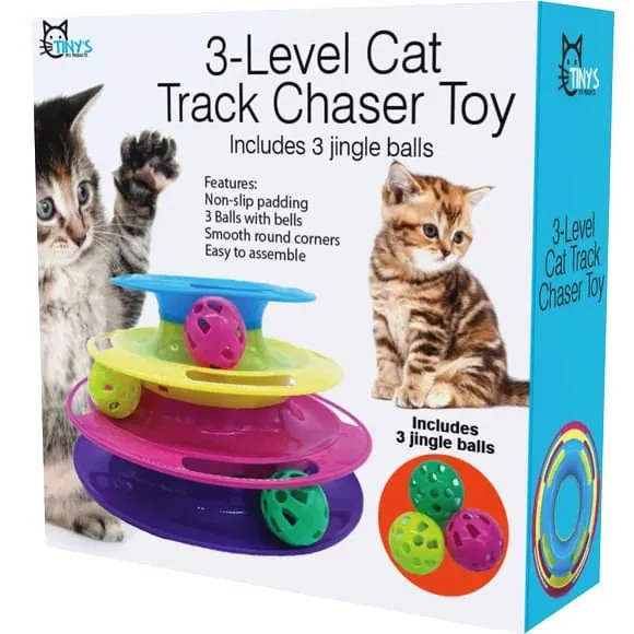 Triple Level Cat Toy Tower with Jingle Balls