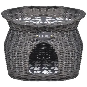 vidaXL Willow Cat Tree Pet House/Bed/Scratching Post with Cushion