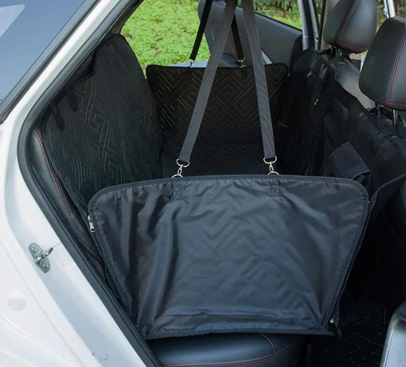 Waterproof pet car mat with removable rear seat pet mat