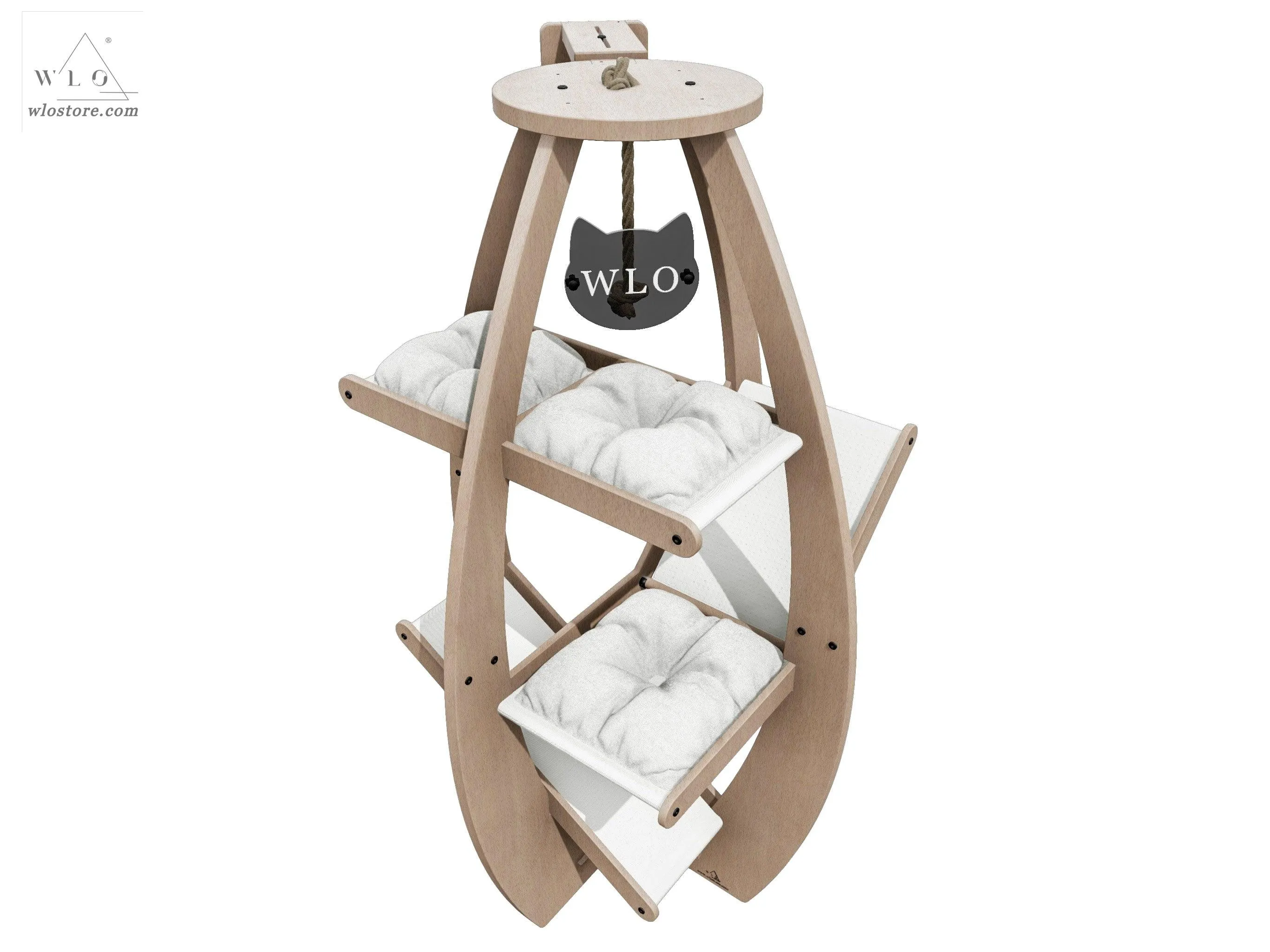 WLO® Natural Circular Modern Cat Tree