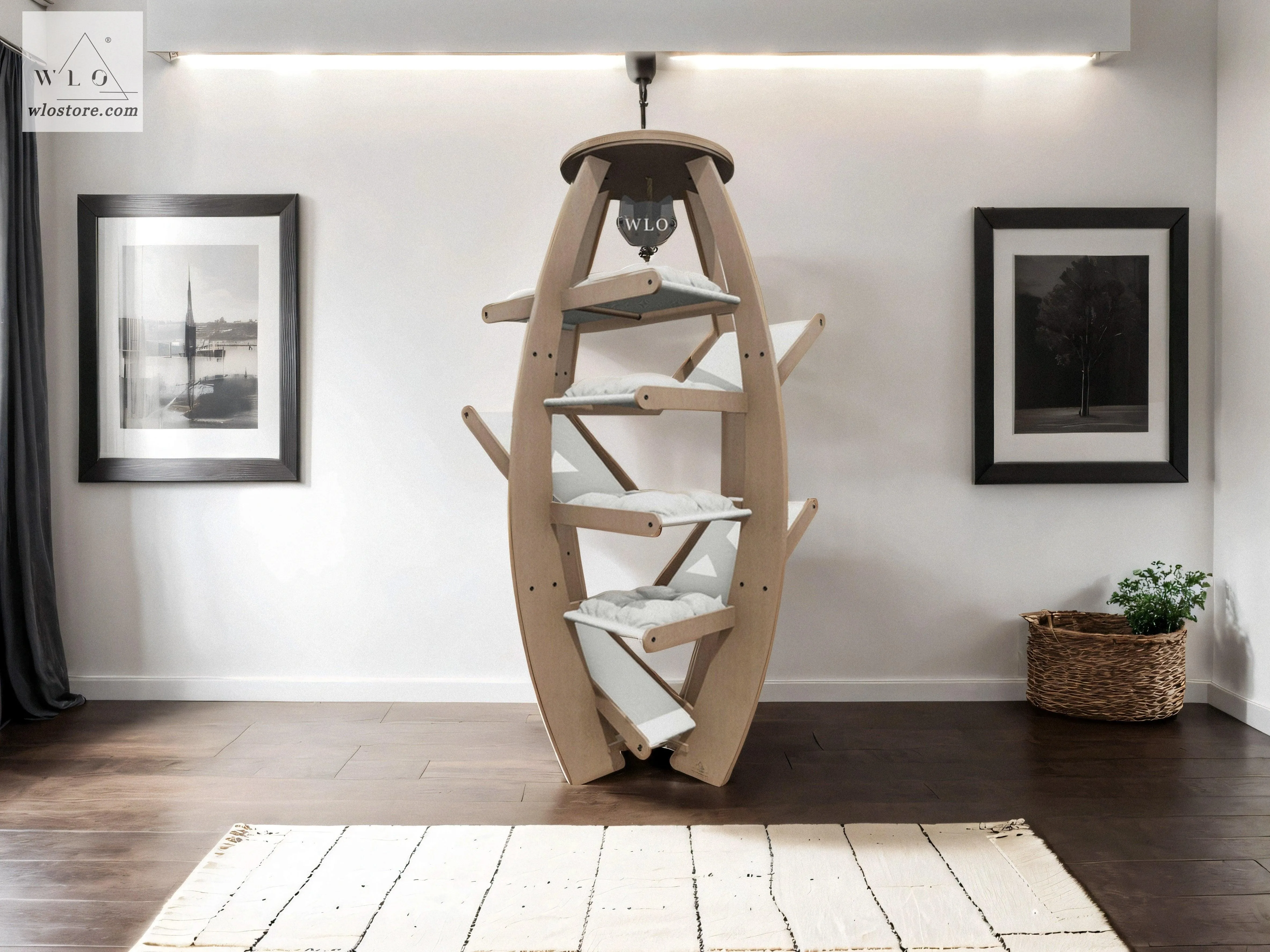 WLO® Natural Circular Modern Cat Tree