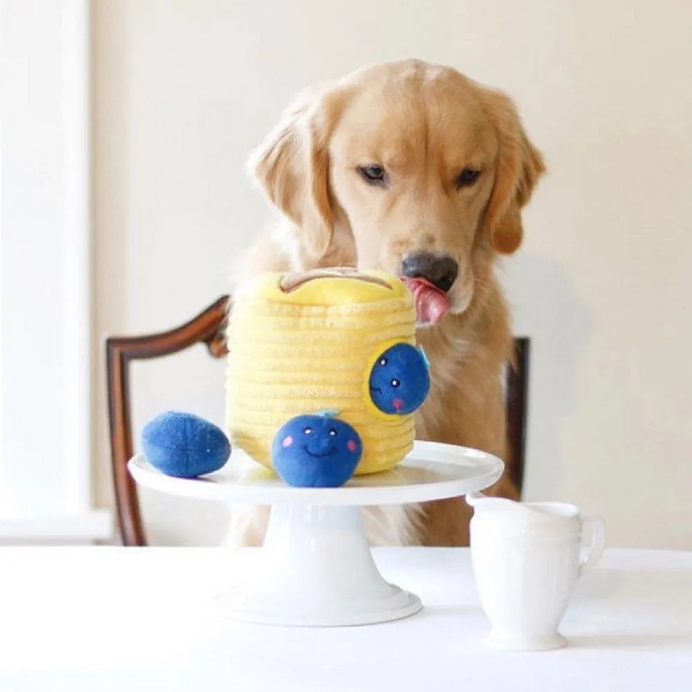 ZippyPaws Zippy Burrow Blueberry Pancakes Plush Dog Toy